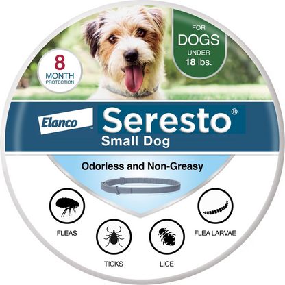 Seresto Flea & Tick Collar for Dogs, over 18-lbs, 1 Collar (8-mos. supply)